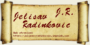 Jelisav Radinković vizit kartica